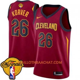 Maillot NBA Cleveland Cavaliers Kyle Korver 26 2018 NBA Finals Patch Nike Rouge Swingman - Homme